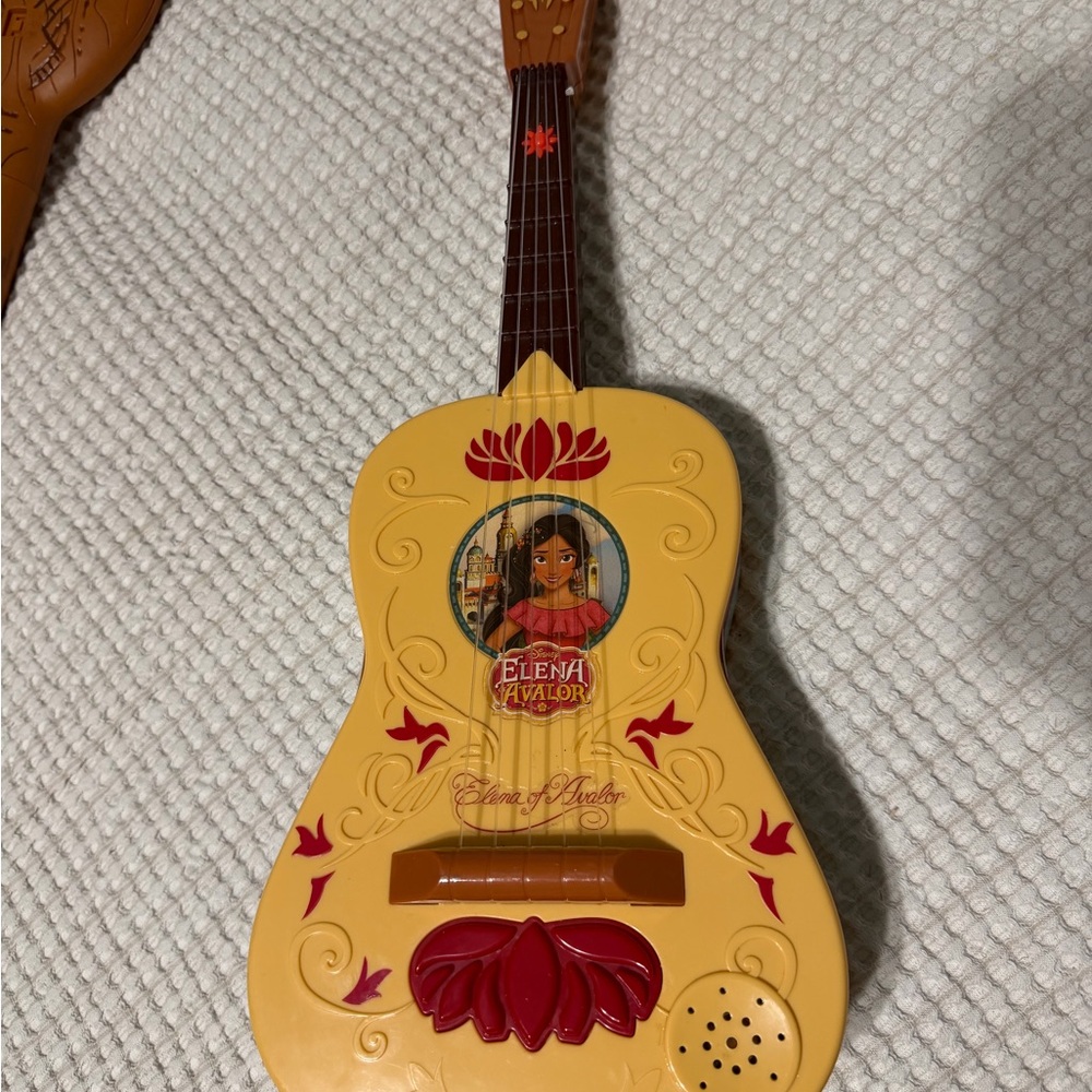 Disney Elena of Avalor Toy Guitar - Yellow and Red